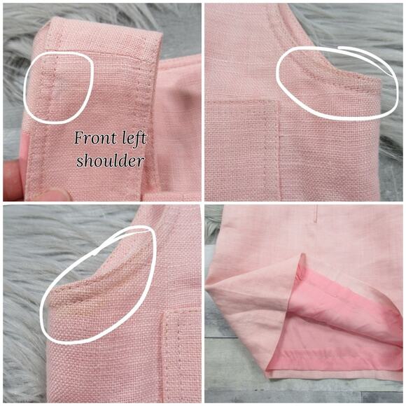 VALENTINO Vintage Linen Pink Sleeveless Blouson Dress Women’s Size 2 - Picture 12 of 14